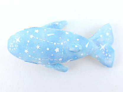 Constellation Blue Whale Figurine - Polymer Clay Kawaii Animals