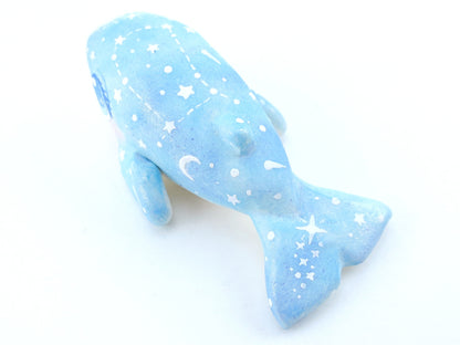 Constellation Blue Whale Figurine - Polymer Clay Kawaii Animals