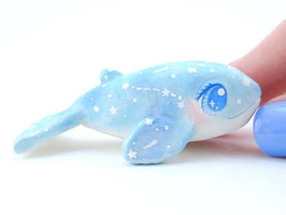 Constellation Blue Whale Figurine - Polymer Clay Kawaii Animals