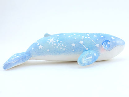 Noodle Constellation Blue Whale Figurine - Polymer Clay Kawaii Animals