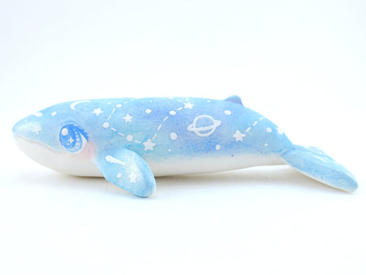 Noodle Constellation Blue Whale Figurine - Polymer Clay Kawaii Animals