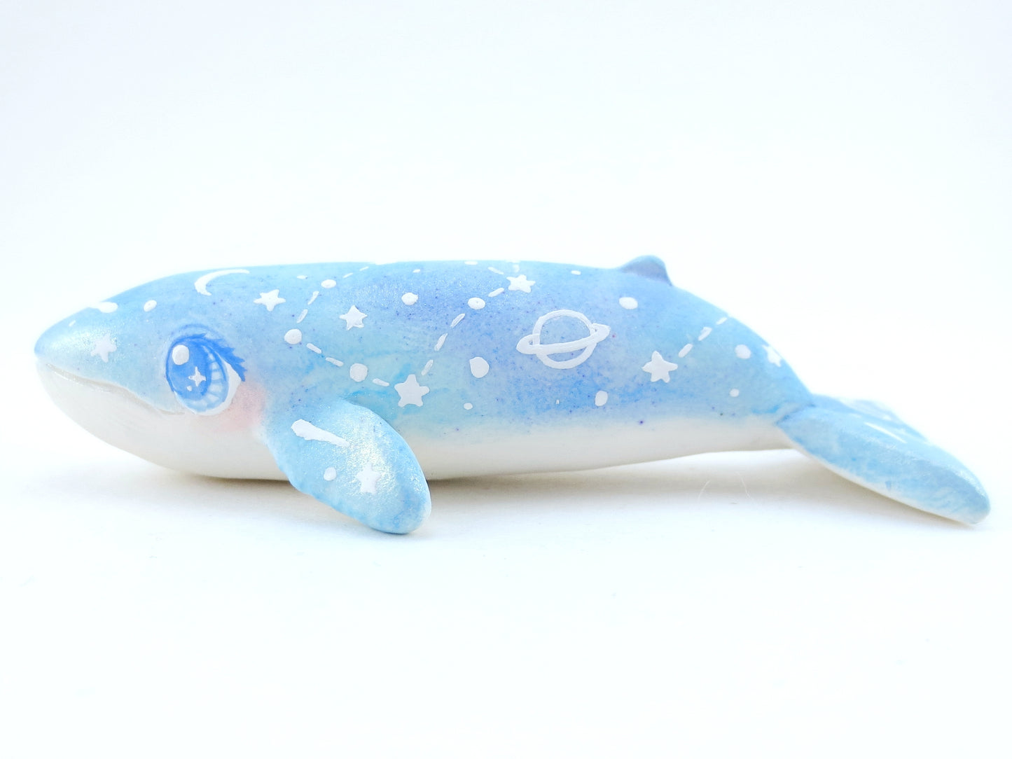 Noodle Constellation Blue Whale Figurine - Polymer Clay Kawaii Animals