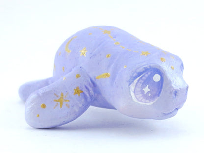 Magical Periwinkle Constellation Manatee Figurine - Polymer Clay Kawaii Animals