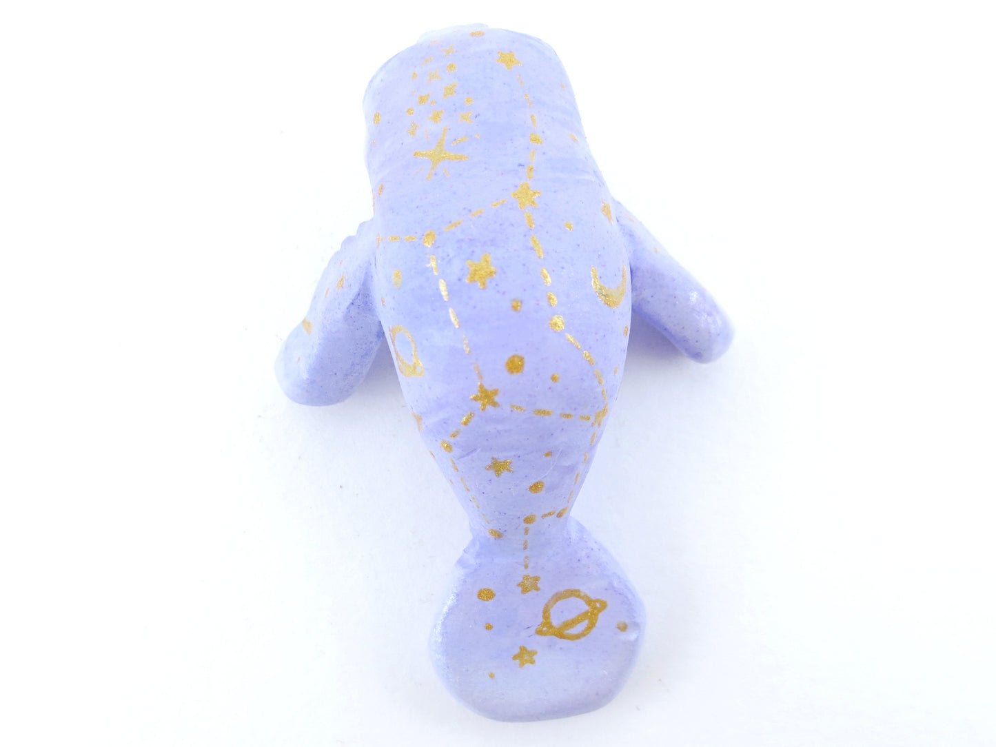 Magical Periwinkle Constellation Manatee Figurine - Polymer Clay Kawaii Animals