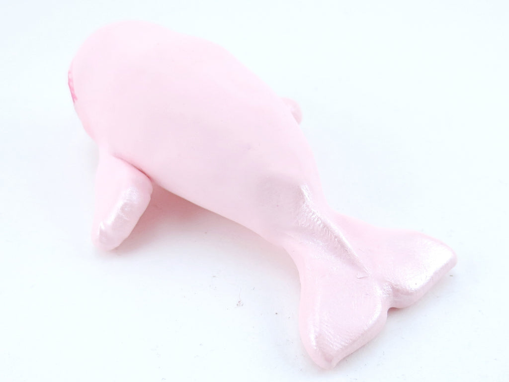 Pink Crystal Seashell Beluga Figurine - Polymer Clay Celestial Sea Ani –  Narwhal Carousel Co.