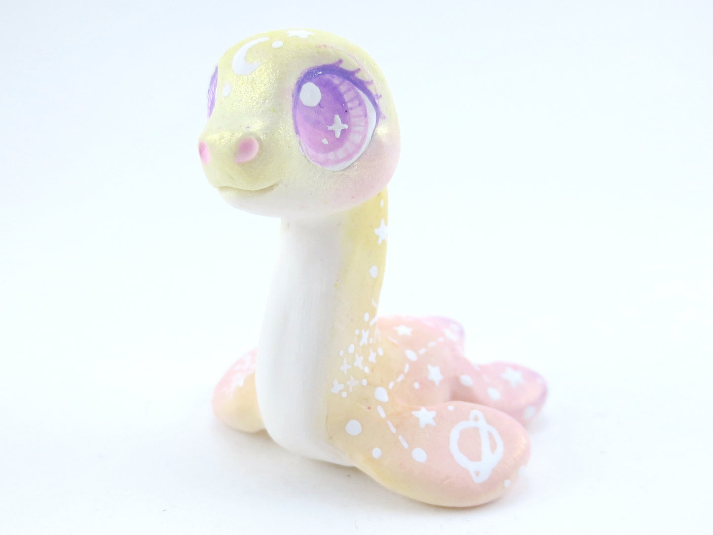 Sunset Ombre Nessie - Loch Ness Monster Figurine - Polymer Clay Kawaii Animals