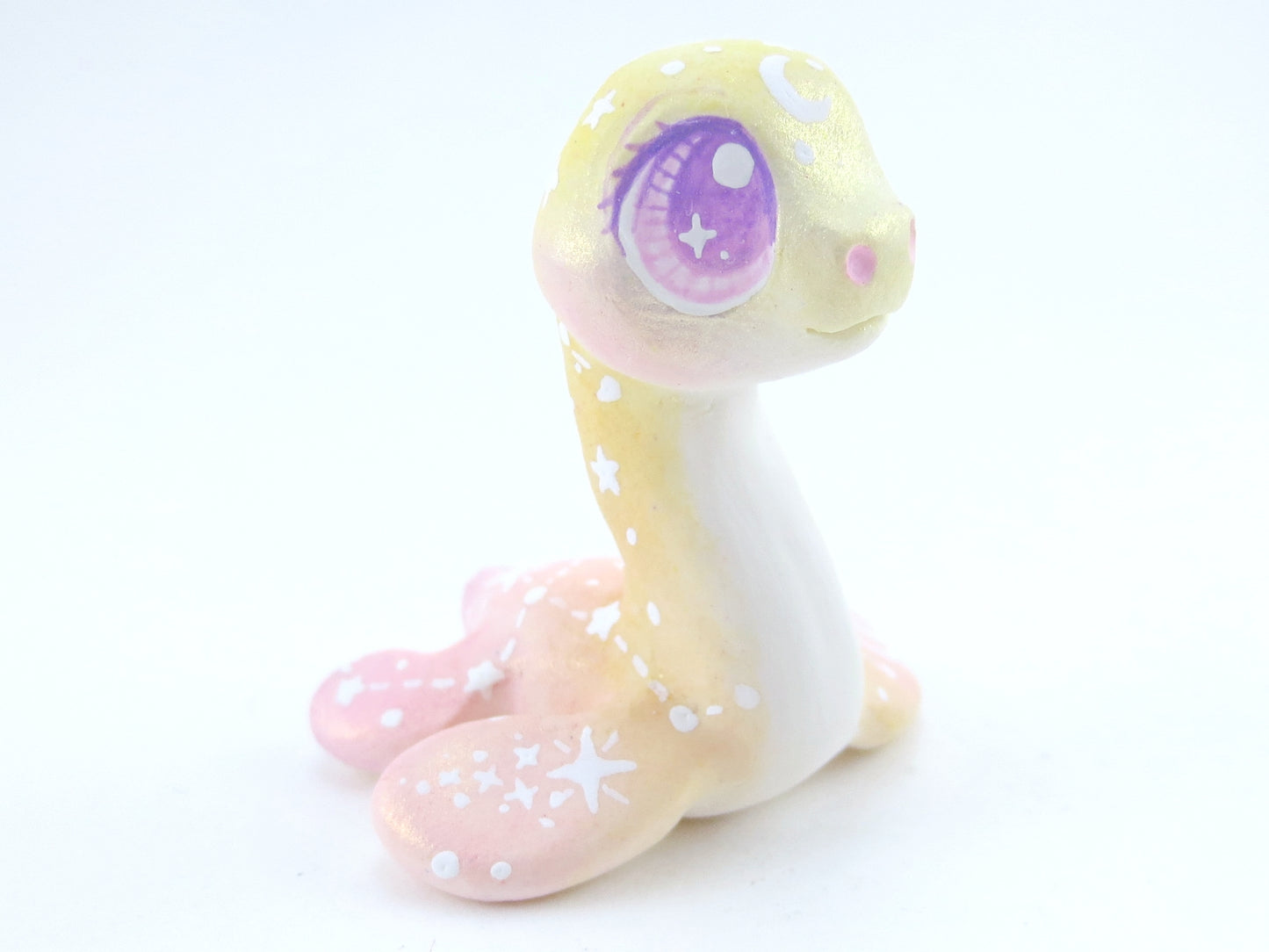 Sunset Ombre Nessie - Loch Ness Monster Figurine - Polymer Clay Kawaii Animals