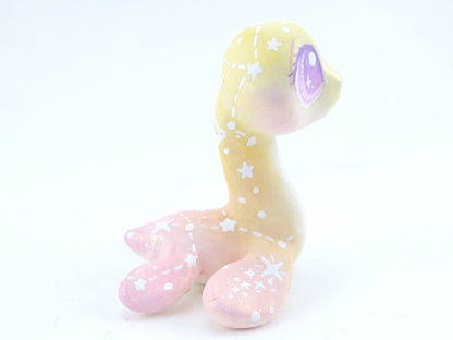 Sunset Ombre Nessie - Loch Ness Monster Figurine - Polymer Clay Kawaii Animals