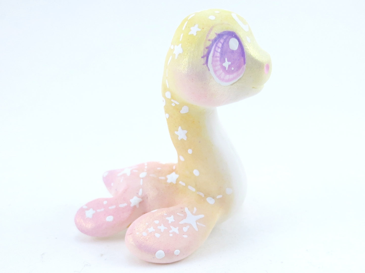 Sunset Ombre Nessie - Loch Ness Monster Figurine - Polymer Clay Kawaii Animals