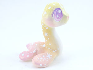 Sunset Ombre Nessie - Loch Ness Monster Figurine - Polymer Clay Kawaii Animals