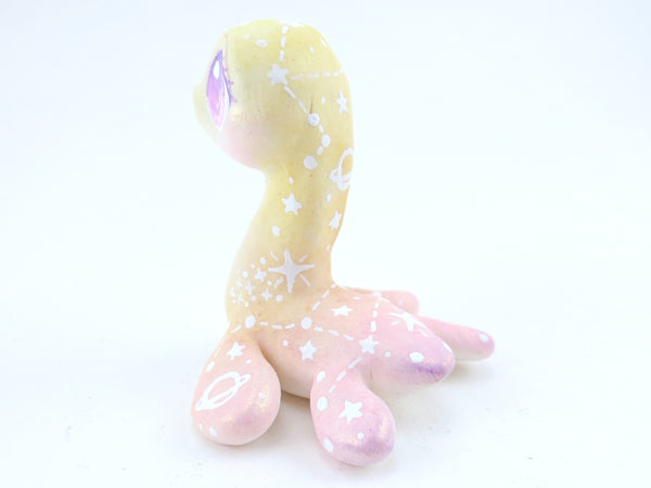 Sunset Ombre Nessie - Loch Ness Monster Figurine - Polymer Clay Kawaii Animals
