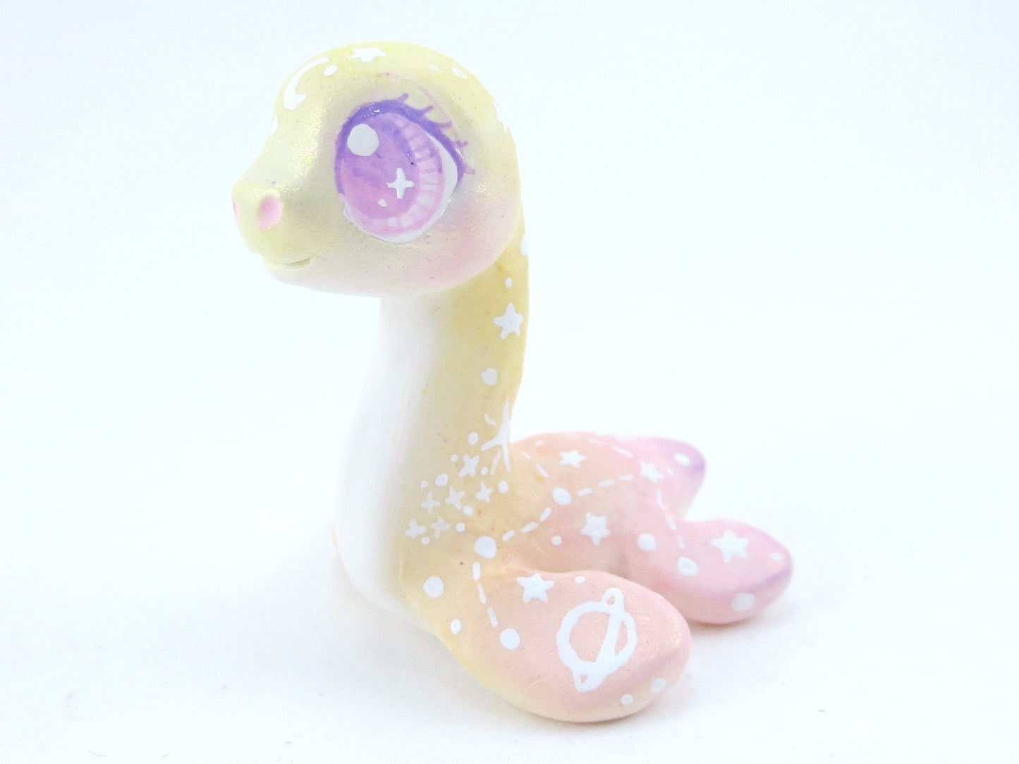 Sunset Ombre Nessie - Loch Ness Monster Figurine - Polymer Clay Kawaii Animals