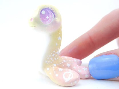 Sunset Ombre Nessie - Loch Ness Monster Figurine - Polymer Clay Kawaii Animals