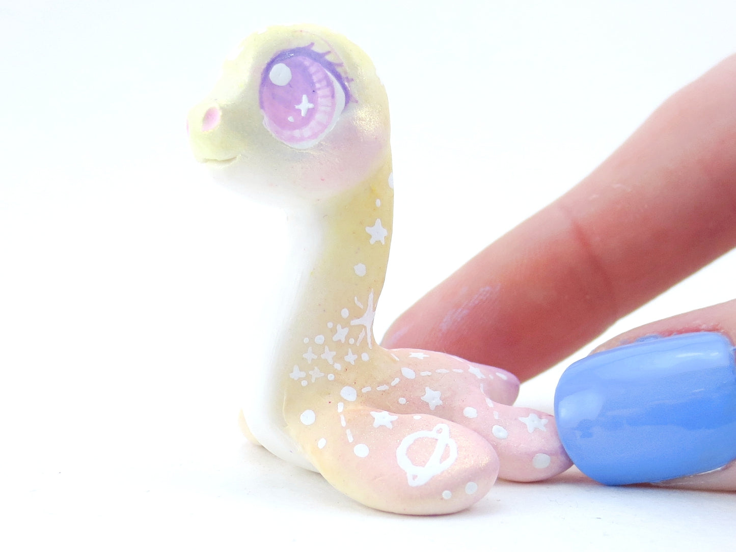 Sunset Ombre Nessie - Loch Ness Monster Figurine - Polymer Clay Kawaii Animals