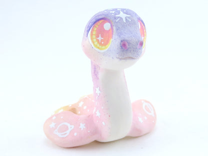 Purple Sunset Ombre Nessie - Loch Ness Monster Figurine - Polymer Clay Kawaii Animals