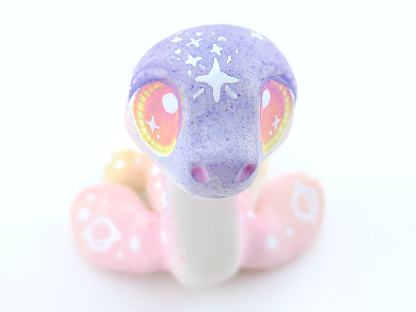 Purple Sunset Ombre Nessie - Loch Ness Monster Figurine - Polymer Clay Kawaii Animals