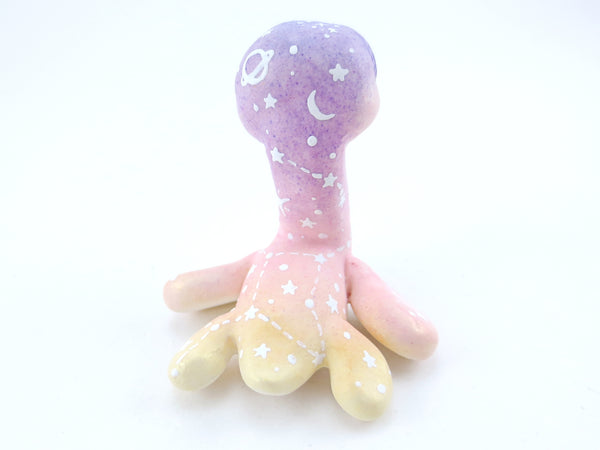 Purple Sunset Ombre Nessie - Loch Ness Monster Figurine - Polymer Clay Kawaii Animals