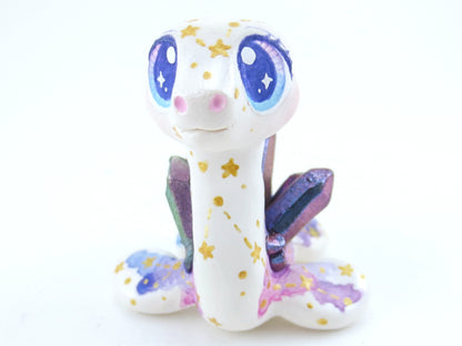 Constellation Watercolor Effect Color-Shift Crystal Nessie - Loch Ness Monster Figurine - Polymer Clay Kawaii Animals