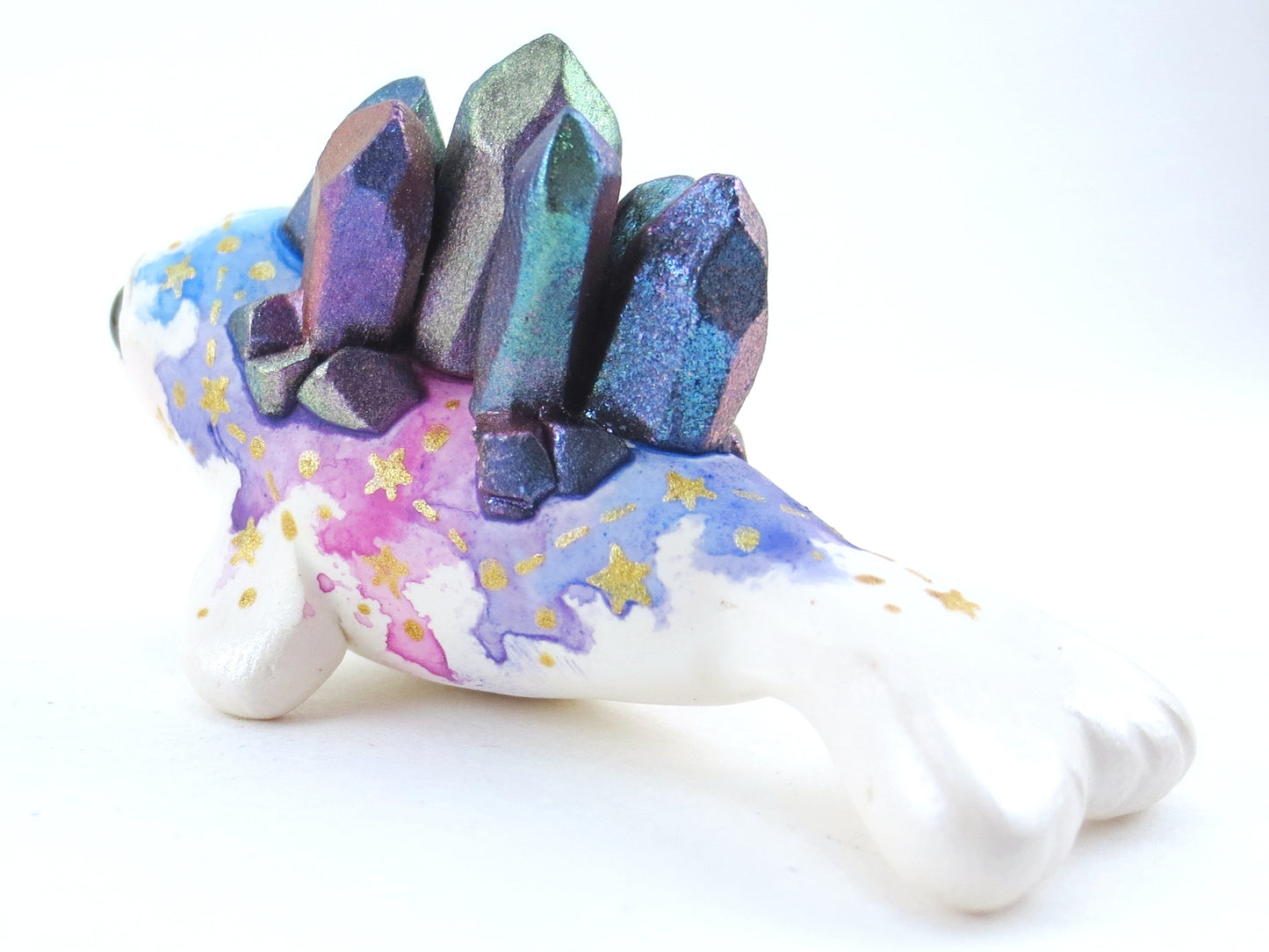 Constellation Watercolor Effect Color-Shift Crystal Baby Seal Figurine - Polymer Clay Kawaii Animals