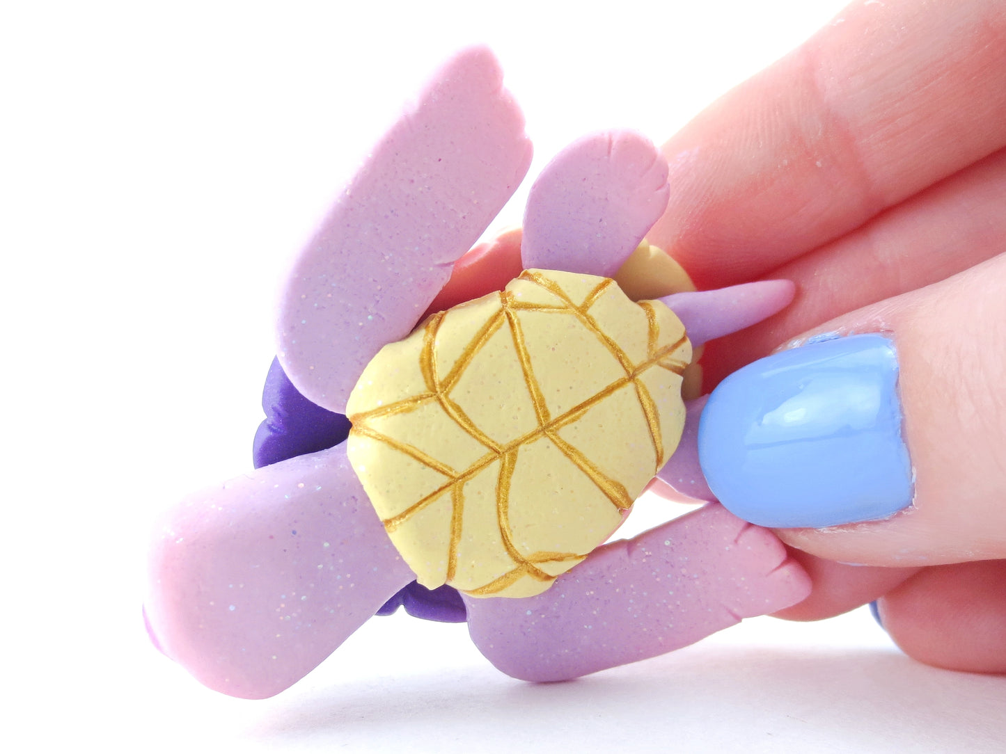 Sunset Ombre Night Sky Turtle Figurine - Polymer Clay Kawaii Animals