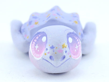 Periwinkle Leatherback Turtle Figurine - Polymer Clay Kawaii Animals