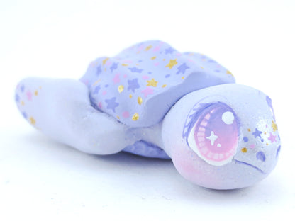 Periwinkle Leatherback Turtle Figurine - Polymer Clay Kawaii Animals