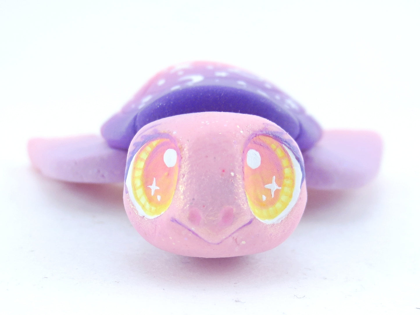 Sunset Ombre Night Sky Turtle Figurine - Polymer Clay Kawaii Animals (version 2)