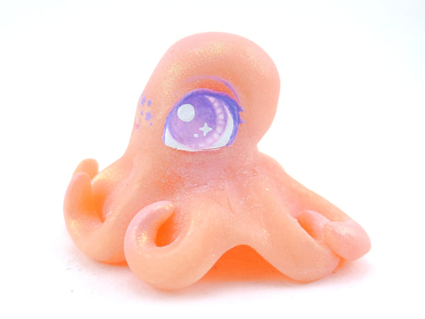 Star Freckles Octopus Figurine - Polymer Clay Kawaii Animals