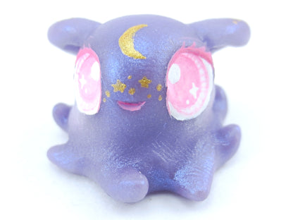 Star Freckles Purple Baby Dumbo Octopus Figurine - Polymer Clay Kawaii Animals