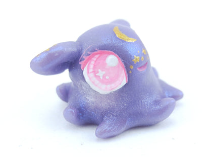 Star Freckles Purple Baby Dumbo Octopus Figurine - Polymer Clay Kawaii Animals