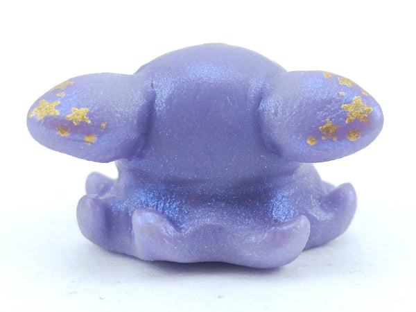 Star Freckles Purple Baby Dumbo Octopus Figurine - Polymer Clay Kawaii Animals