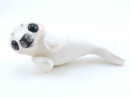 Baby Seal Figurine - Polymer Clay Kawaii Animals