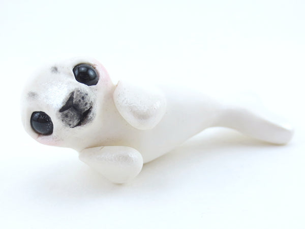 Baby Seal Figurine - Polymer Clay Kawaii Animals