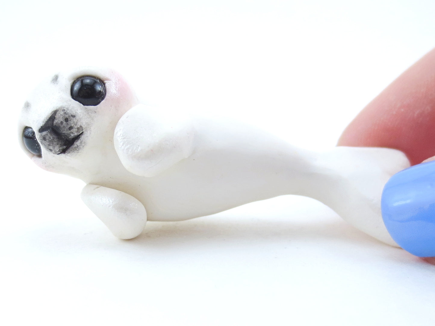 Baby Seal Figurine - Polymer Clay Kawaii Animals