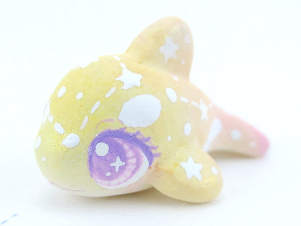 Mini Baby Sunset Ombre Constellation Orca Figurine - Polymer Clay Kawaii Animals