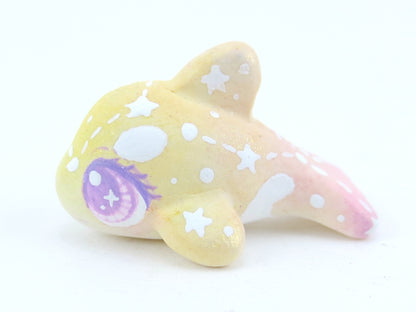 Mini Baby Sunset Ombre Constellation Orca Figurine - Polymer Clay Kawaii Animals