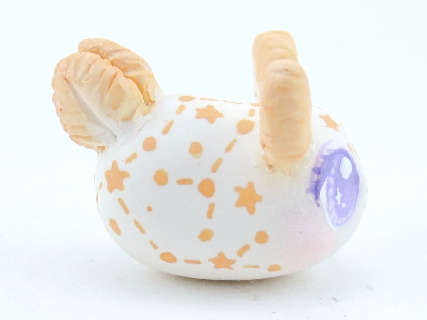 Orange Constellation Sea Bunny Slug Figurine - Polymer Clay Kawaii Animals