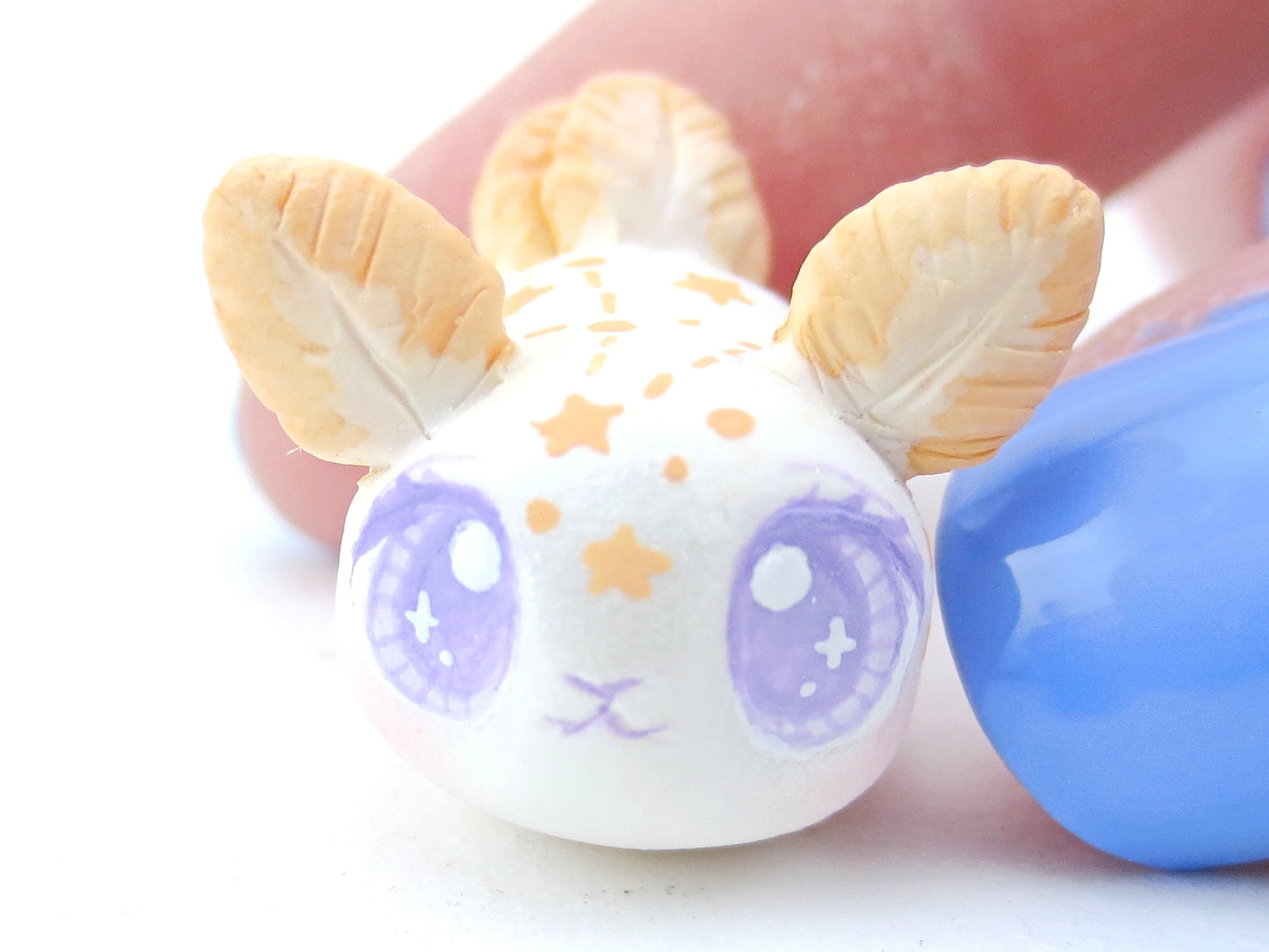 Orange Constellation Sea Bunny Slug Figurine - Polymer Clay Kawaii Animals