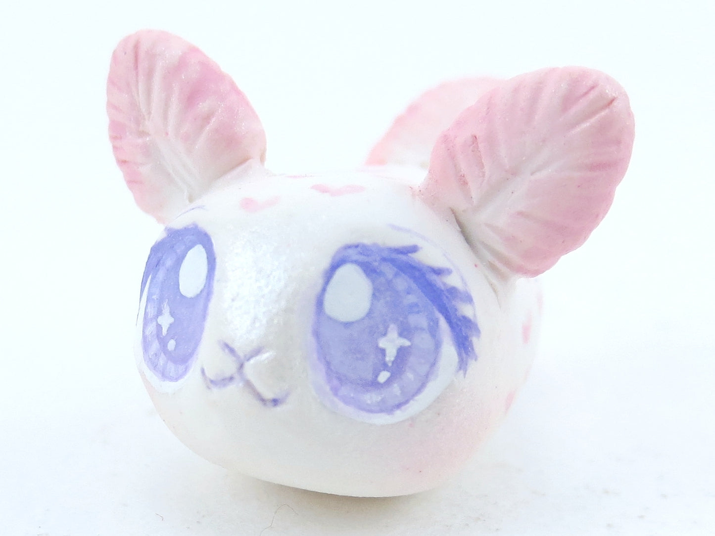 Pink Heart Sea Bunny Slug Figurine - Polymer Clay Kawaii Animals