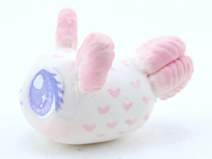 Pink Heart Sea Bunny Slug Figurine - Polymer Clay Kawaii Animals