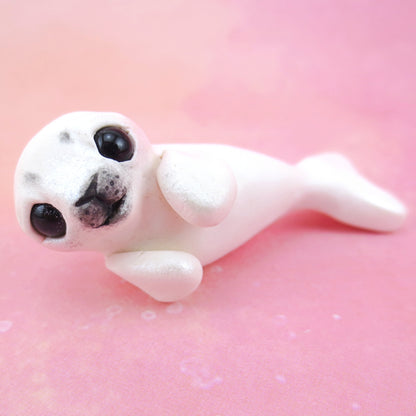 Baby Seal Figurine - Polymer Clay Kawaii Animals