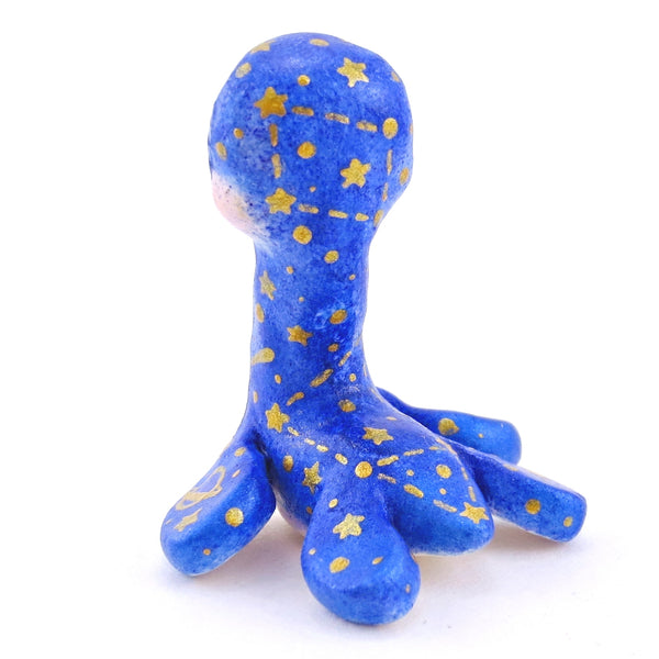 Night Sky Nessie Dark Blue Figurine - Polymer Clay Enchanted Ocean Animals