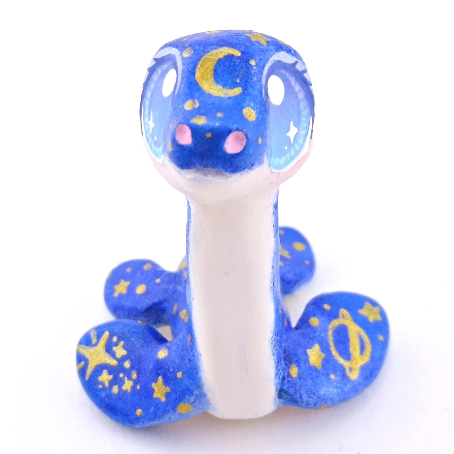 Night Sky Nessie Dark Blue Figurine - Polymer Clay Enchanted Ocean Animals