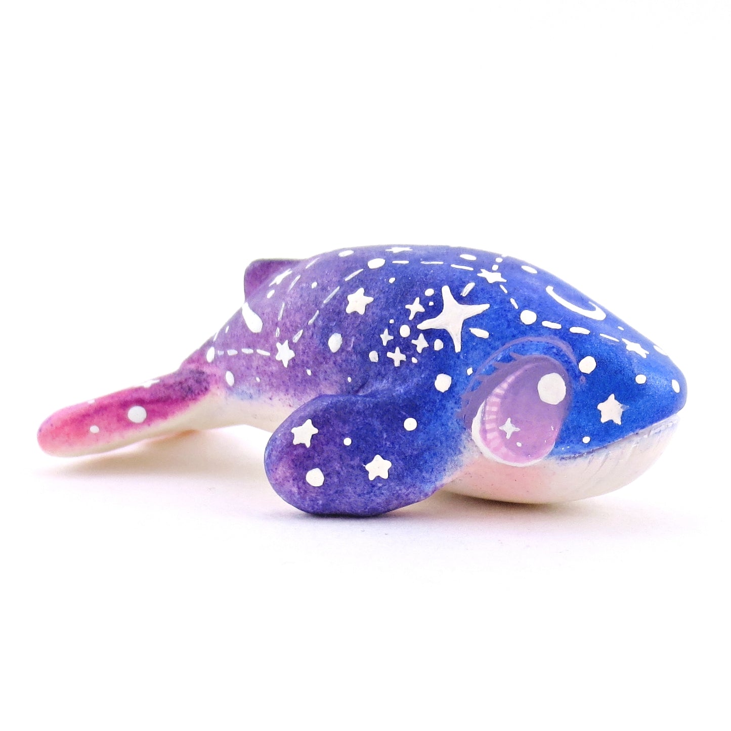 Night Sky Constellation Ombre Whale Figurine - Polymer Clay Enchanted Ocean Animals