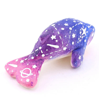 Night Sky Constellation Ombre Whale Figurine - Polymer Clay Enchanted Ocean Animals