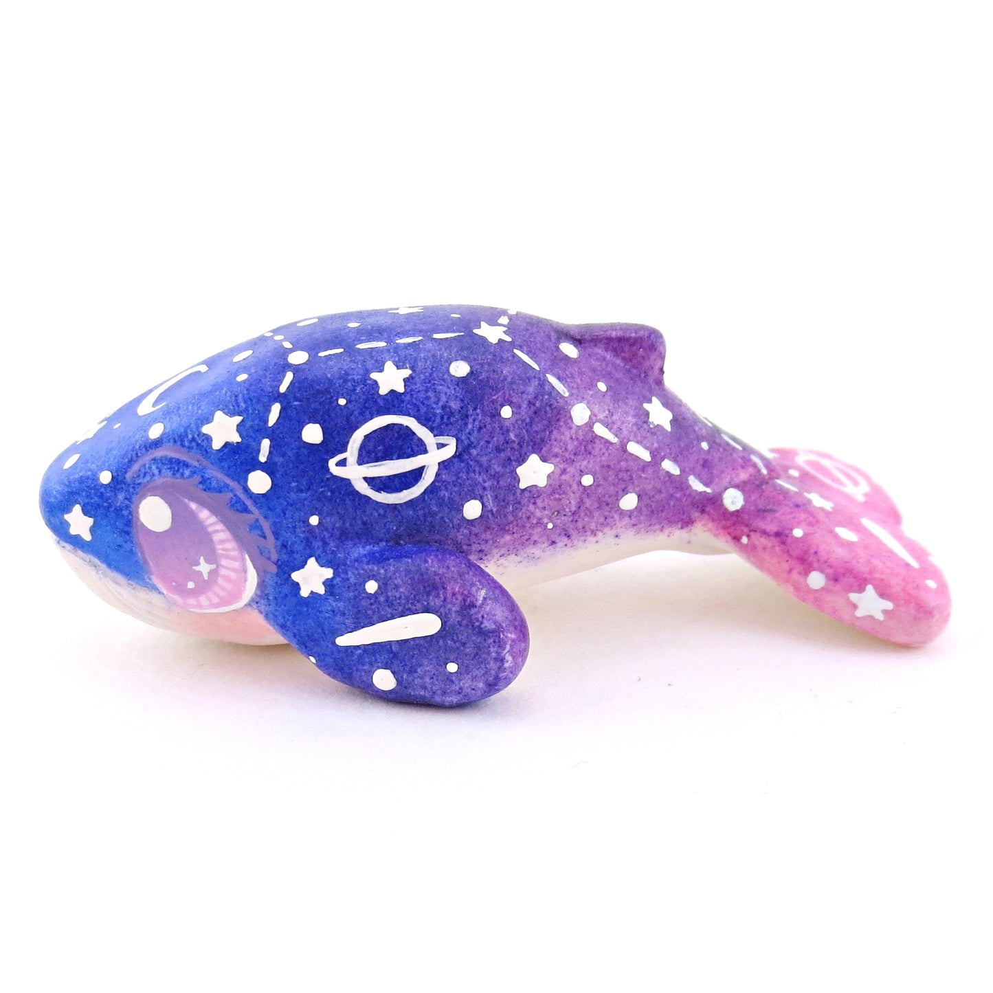 Night Sky Constellation Ombre Whale Figurine - Polymer Clay Enchanted Ocean Animals