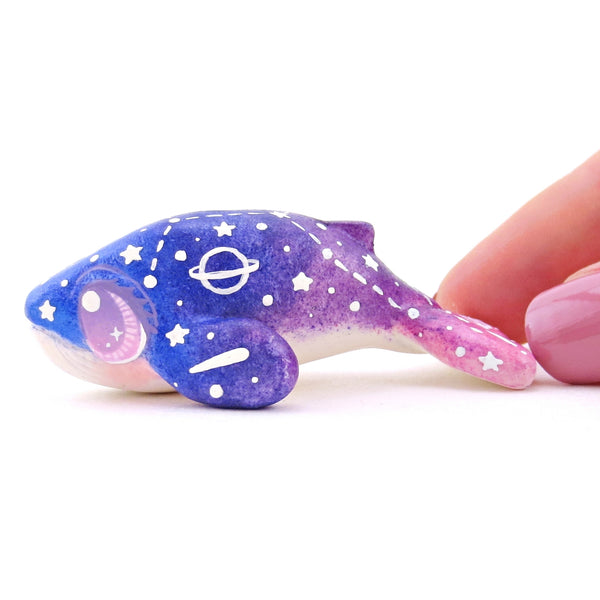 Night Sky Constellation Ombre Whale Figurine - Polymer Clay Enchanted Ocean Animals