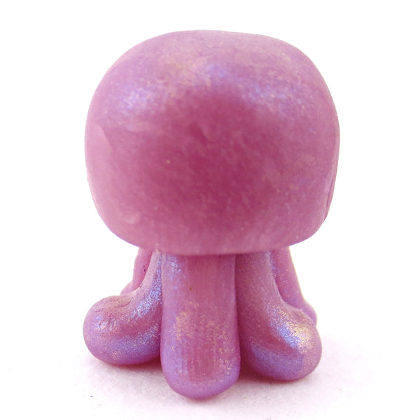 Purple Rainbow Star Freckle Jellyfish Figurine - Polymer Clay Celestial Sea Animals