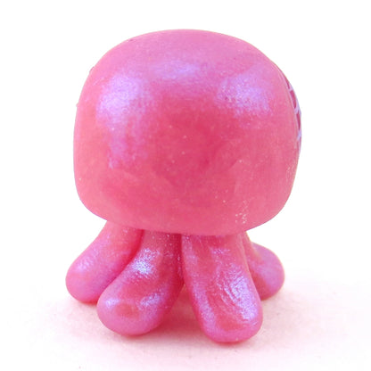 Pink Rainbow Star Freckle Jellyfish Figurine - Polymer Clay Celestial Sea Animals