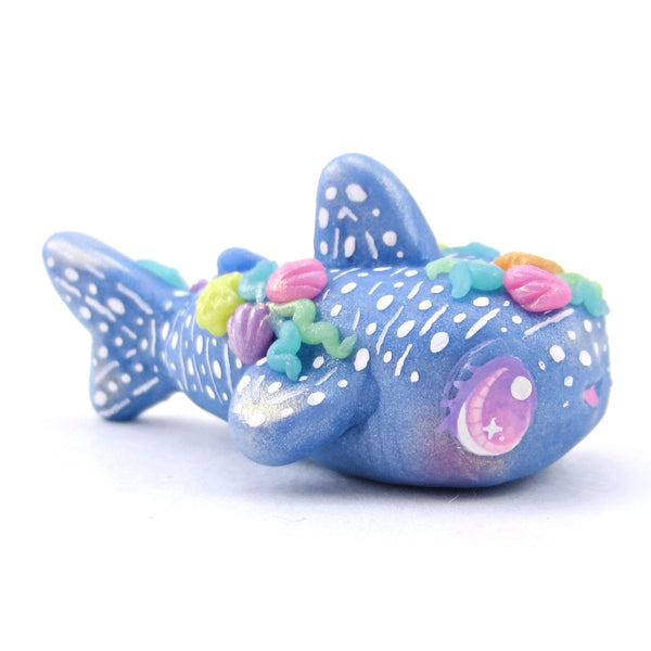 Seashell Blue Whale Shark Figurine - Polymer Clay Ocean Collection